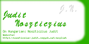 judit noszticzius business card